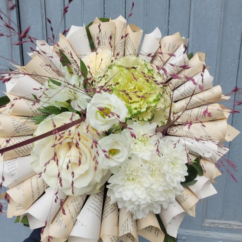 Bouquet page de livre