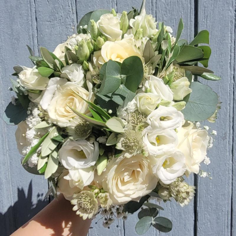 Bouquet blanc/vert 
